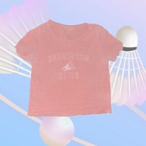 BADMINTON CLUB BLUSH PINK CROP TOP BABY TEE